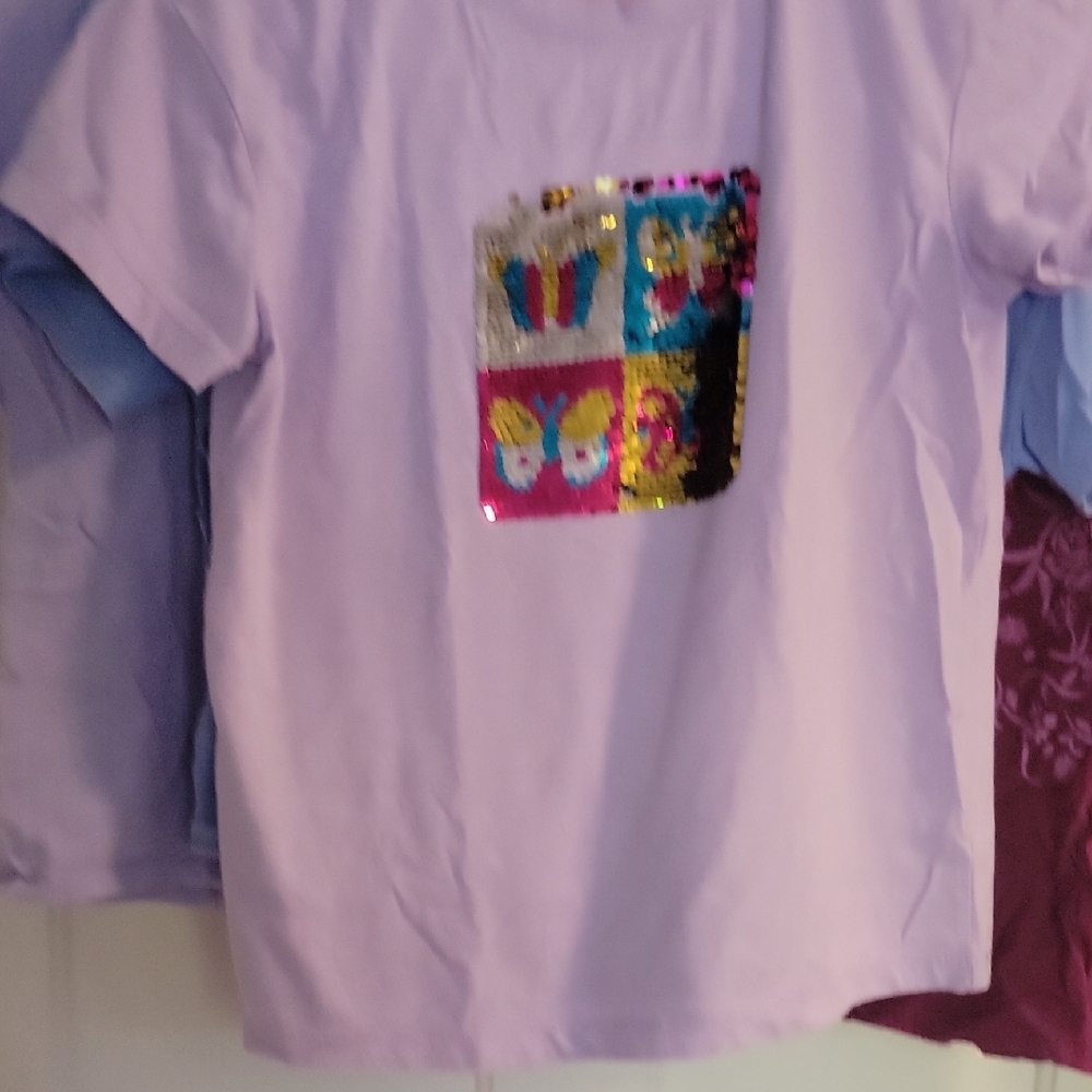 GAP Kids Short Sleeve T-Shirt Set - Lavender and Burgundy - Picture 8 of 8